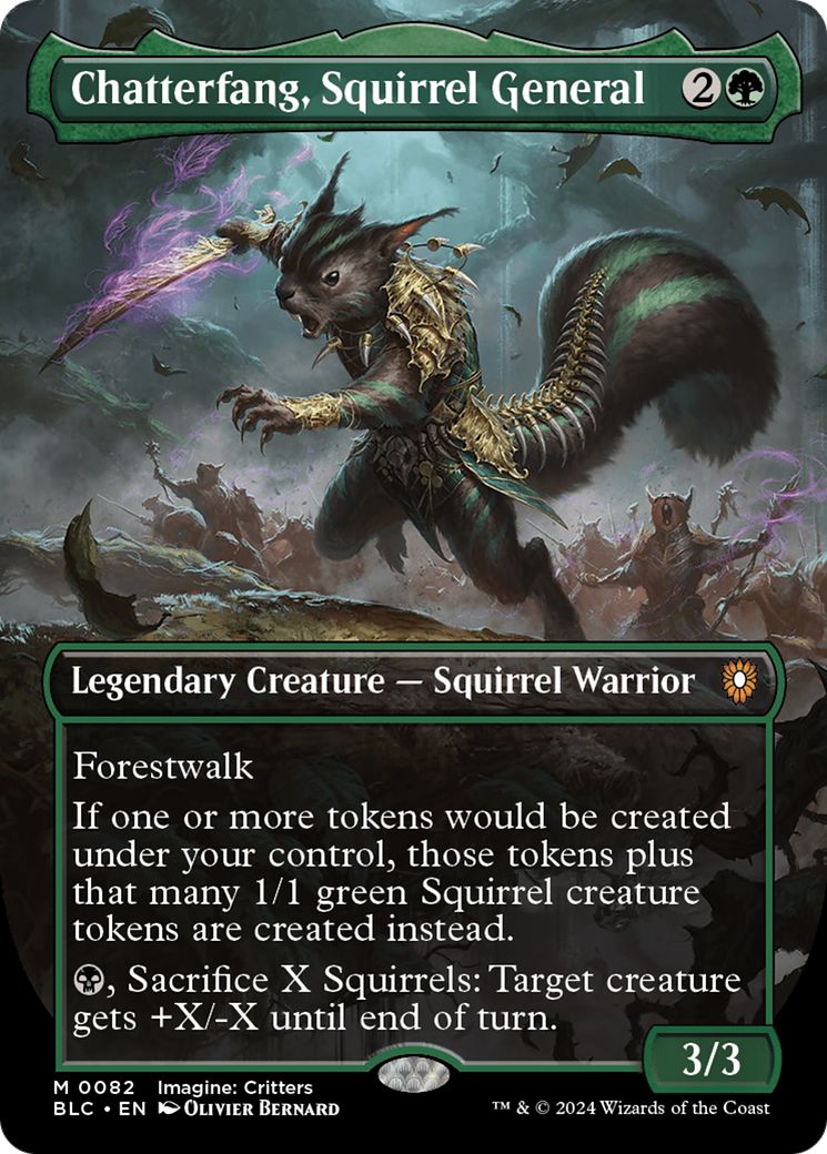 Chatterfang, général écureuil (sans bordure) [Commander Bloomburrow]