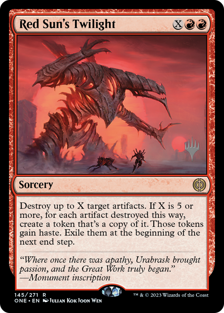 Le Crépuscule du soleil rouge (Promo Pack) [Phyrexia: All Will Be One Promos]
