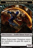 Champion Fléausoleil // Jeton Zombie Recto-Verso [Jetons Hour of Devastation]