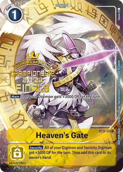 Heaven's Gate [ST3-13] (Paquete de Evolución de Tamer de las Finales del Campeonato de 2021) [Mazo de Inicio: Promocionales Amarillas de Heaven]