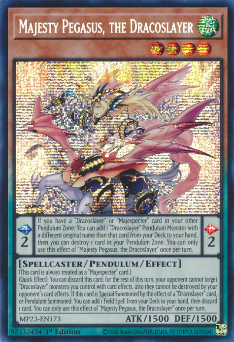 Majesty Pégase, le Dracoslayer [MP23-FR173] Secret Rare Prismatique