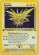 Zapdos (15/62) (Holográfica Cosmos) [Fossil 1ª Edición]