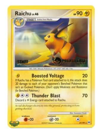 Raichu (27/99) (Promo Prélancement du Personnel) [Nintendo : Promos Étoile Noire]