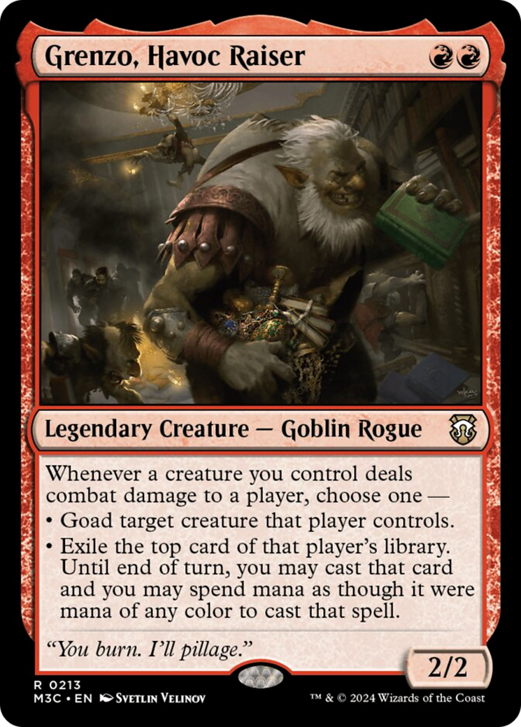Grenzo, Instigador del Caos (lámina ondulada) [Commander de Modern Horizons 3]