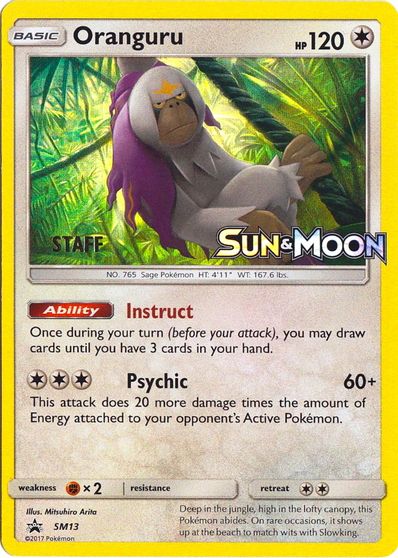 Oranguru (SL13) (Promo pré-lancement Staff) [Soleil et Lune : Promos Étoile Noire]
