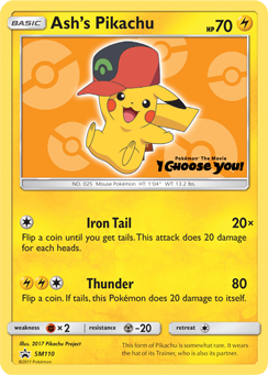 Le Pikachu de Sacha (SL110) [Soleil et Lune : Promo Étoile Noire]