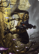 Carte artistique de la Traque sinistre de Rowan (signature dorée) [Série d'illustrations Les friches d'Eldraine]
