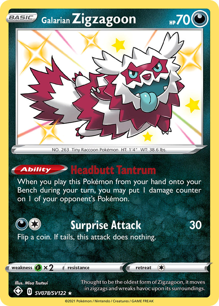 Zigzaton de Galar (SV078/SV122) [Épée et Bouclier : Destinées Radieuses]