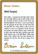 Biographie de Brian Selden [Decks des Championnats du Monde 1998]