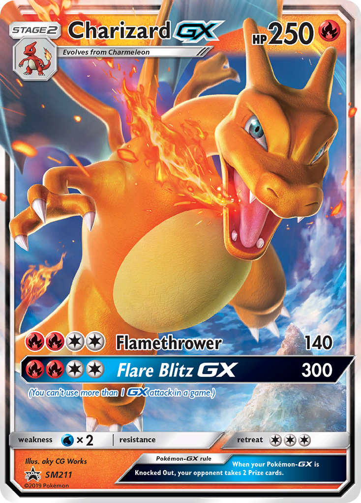 Charizard GX (SM211) [Sol y Luna: Baraja Promocional de Estrellas Negras]