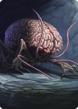 Carte artistique Dévoreur d'intellect (Signature estampée or) [Légendes de Commander : Battle for Baldur's Gate Art Series]
