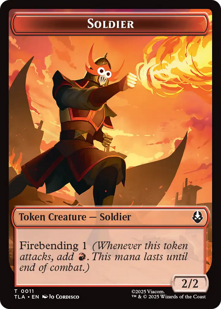 Jeton double-face Allié (0008) // Soldat (0002) [Avatar: The Last Airbender Tokens]