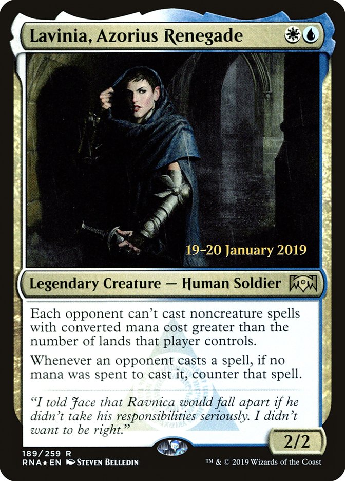Lavinia, dissidente d'Azorius [Cartes promos d'avant-première de Ravnica Allegiance]