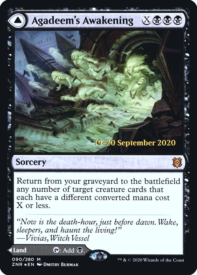 Despertar de Agadeem // Agadeem, la cripta subterránea [Cartas promocionales de prelanzamiento de Zendikar Rising]