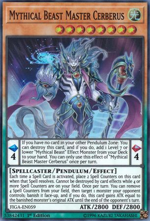 Amo de las Bestias Míticas Cerbero [FIGA-EN059] Súper Rara