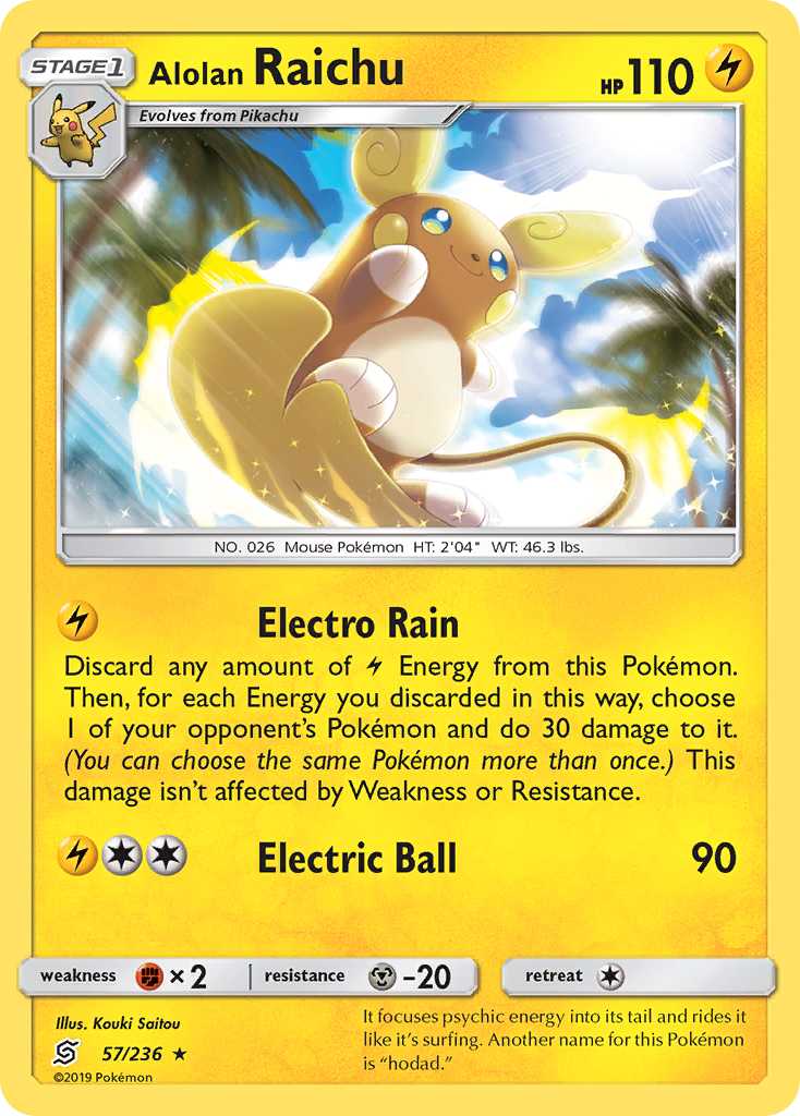 Raichu d'Alola (57/236) [Soleil et Lune : Harmonie des Esprits]