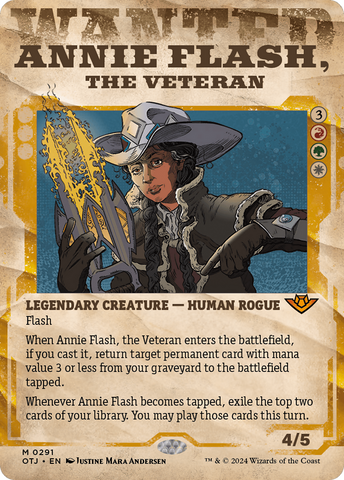 Annie Flash, la Veterana (Carta de exhibición) [Forajidos de Cruce Trueno]