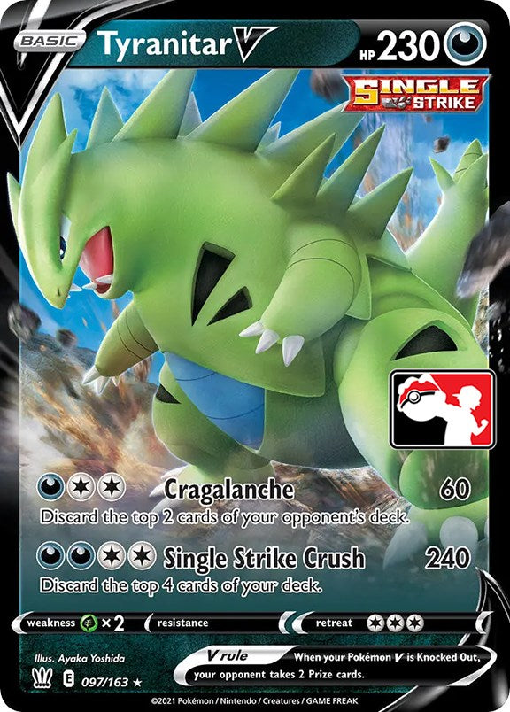 Tyranitar V (097/163) [Serie Uno de Paquetes de Premios]