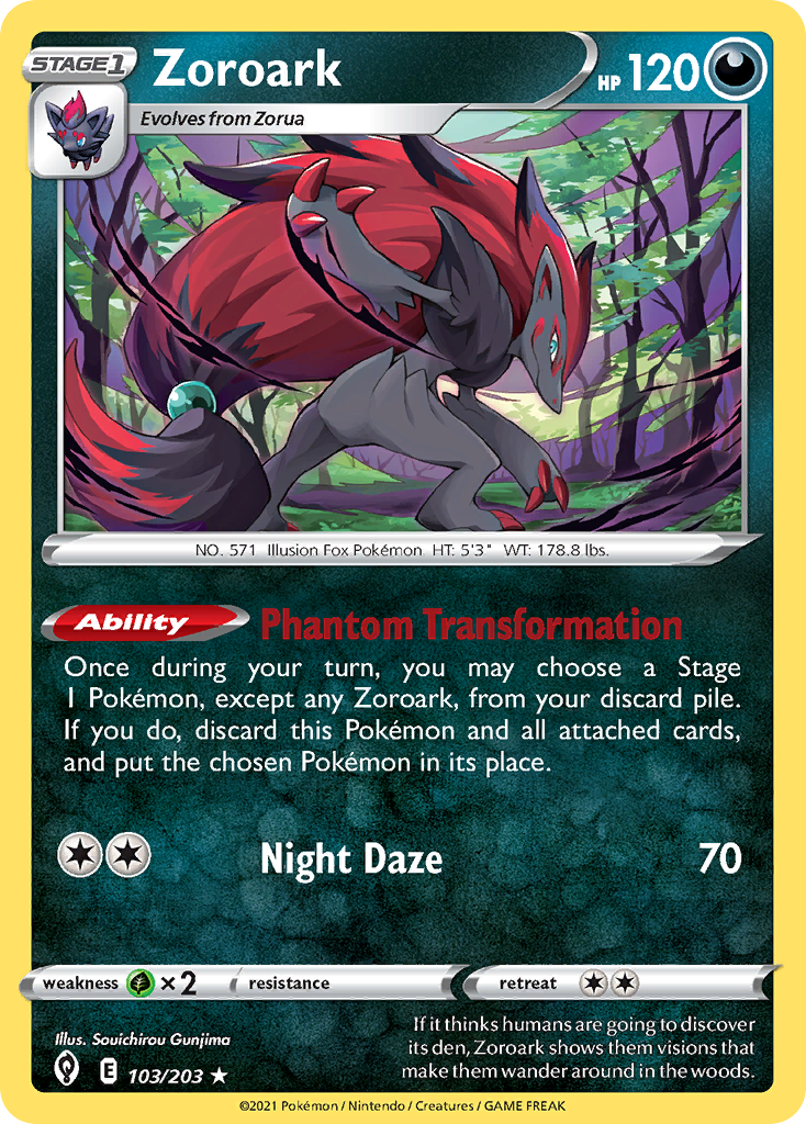 Zoroark (103/203) (Exclusiva Mazo Temático) [Espada y Escudo: Cielos Evolutivos]