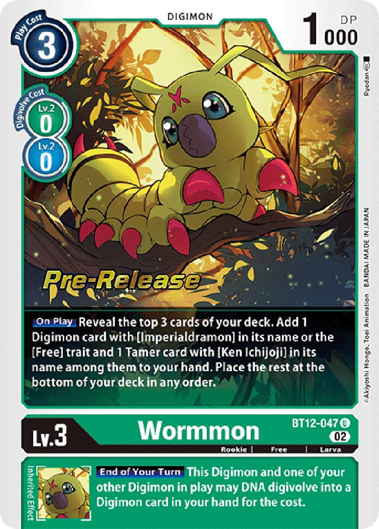Wormmon [BT12-047] [Cartas de Prelanzamiento de Across Time]