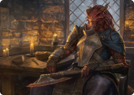 Carte artistique Mercenaire blasé [Donjons & Dragons : Aventures dans les Royaumes Oubliés - Série d'illustrations]