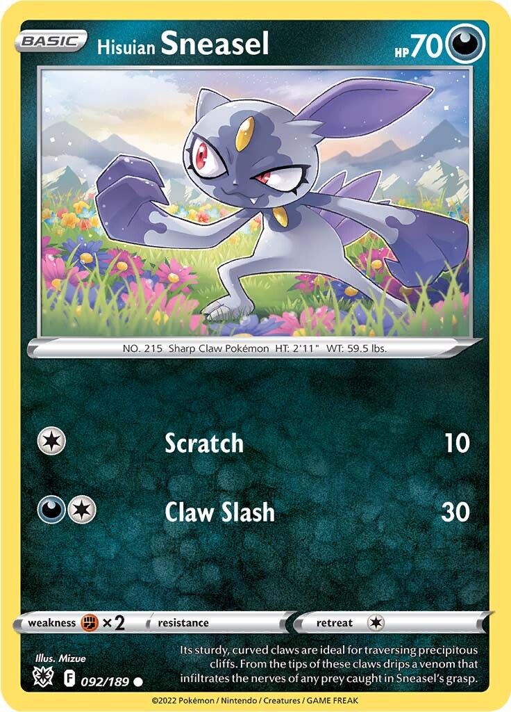 Sneasel de Hisui (092/189) [Espada y Escudo: Resplandor Astral]