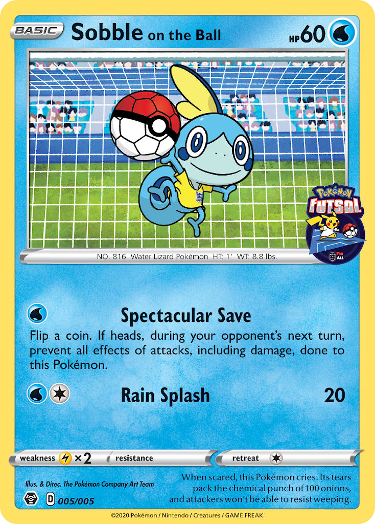 Sobble en el balón (005/005) [Colección Futsal de Pokémon]