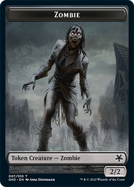 Jeton recto-verso Zombie // Soldat humain [Game Night: Jetons Tous contre un]