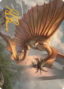 Carte d'illustration Dragon d'or ancestral (28) (signature estampée or) [Commander Legends : Battle for Baldur's Gate Art Series]