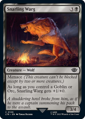 Warg grognant [Le Seigneur des Anneaux : Contes de la Terre du Milieu]