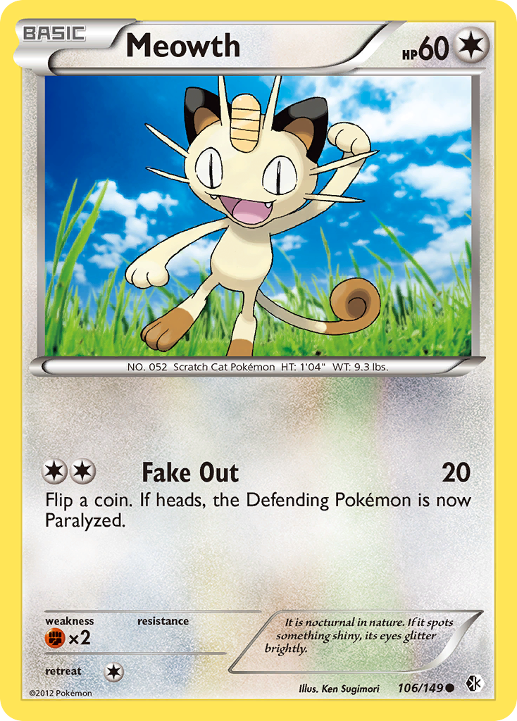 Meowth (106/149) [Negro y Blanco: Fronteras Cruzadas]