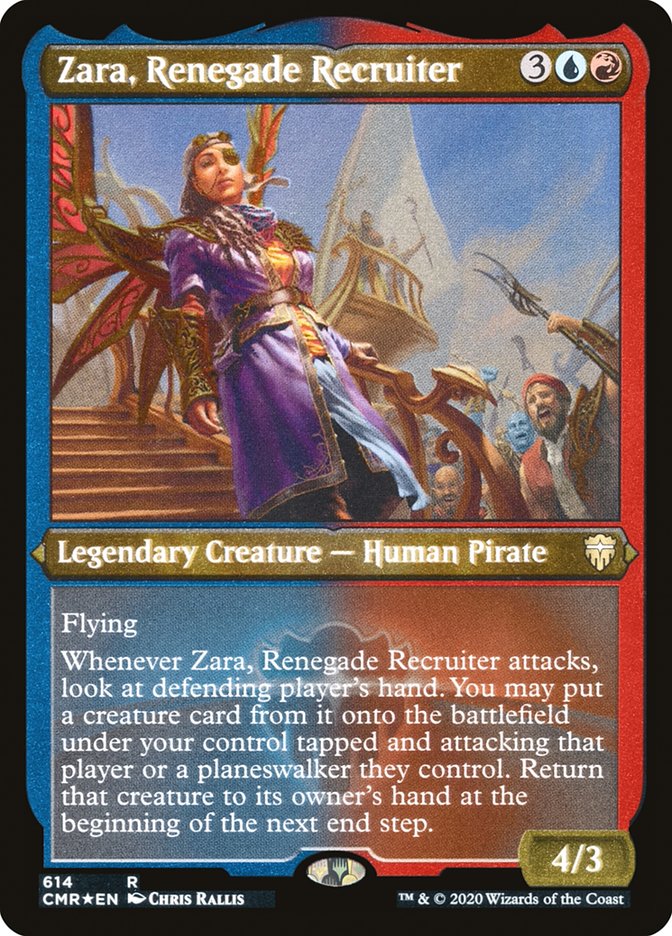 Zara, Reclutadora Renegada (Grabado) [Commander Legends]