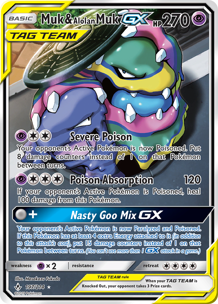 Muk y Muk de Alola GX (197/214) [Sol y Luna: Lazos Indestructibles]