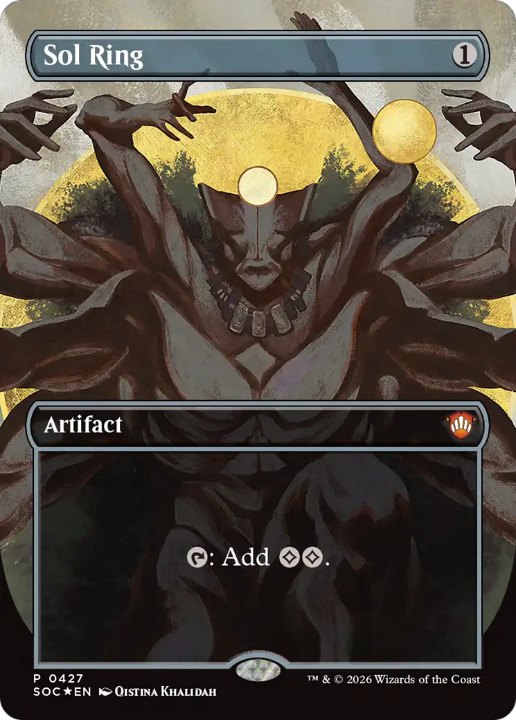 Anneau solaire (Sans bordure) [Secrets de Strixhaven Commander]
