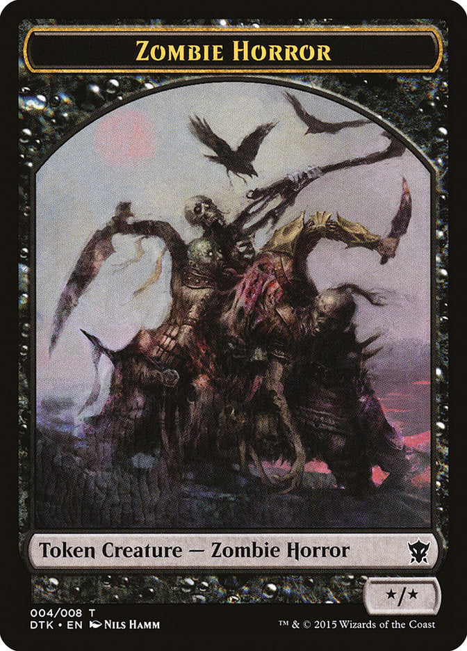 Jeton Horreur zombie [Jetons Les Dragons de Tarkir]