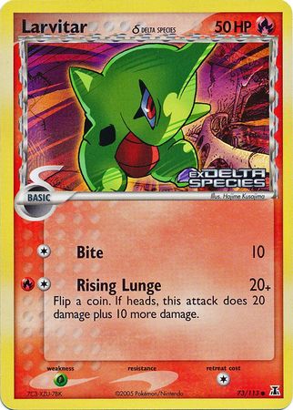 Larvitar (73/113) (Espèce Delta) (Estampillée) [EX : Espèce Delta]