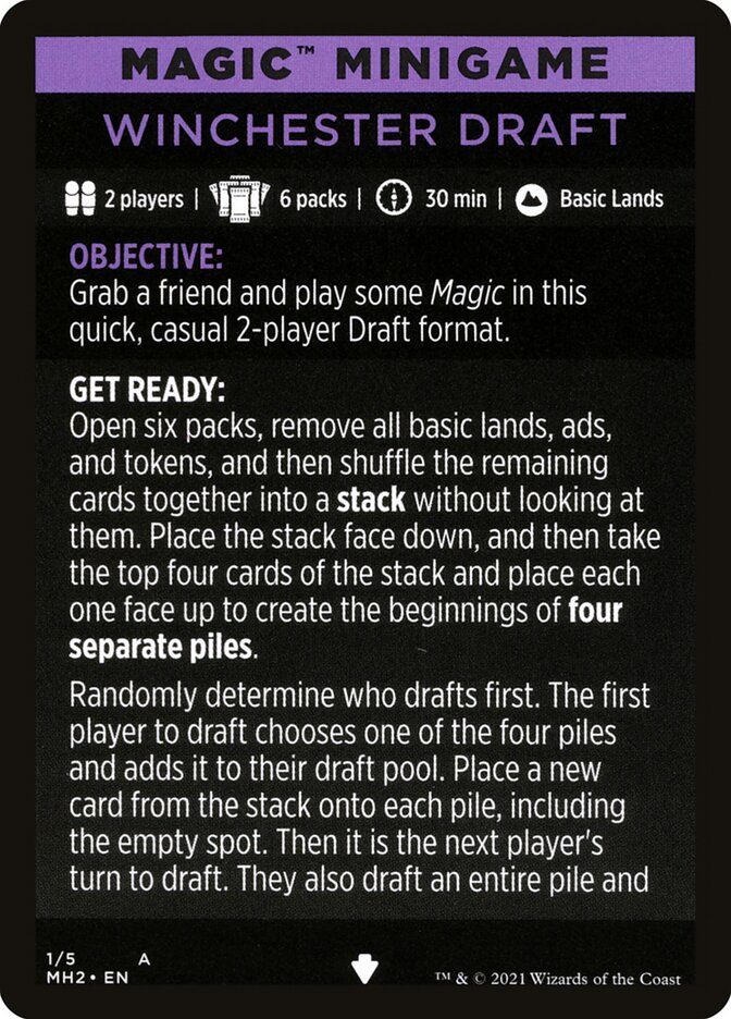 Winchester Draft (Mini-jeu Magic) [Mini-jeu Modern Horizons 2]