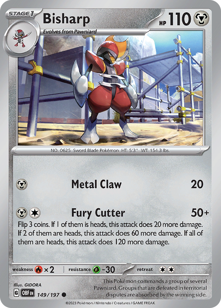 Bisharp (149/197) [Escarlata y Púrpura: Llamas Obsidianas]