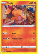 Tepig (023/163) (Holográfica Cósmica) [Espada y Escudo: Estilos de Combate]