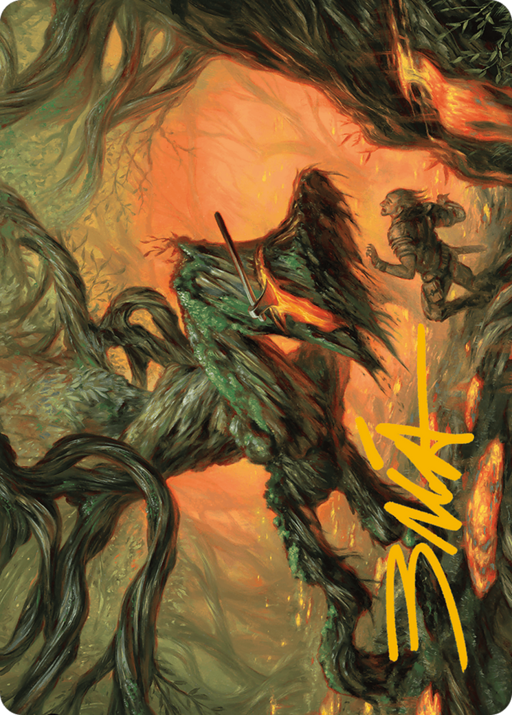 Carte artistique Piétinement de souche (Signature dorée) [Série artistique Modern Horizons 3]