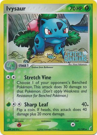 Ivysaur (35/100) (Estampada) [EX: Crystal Guardians]