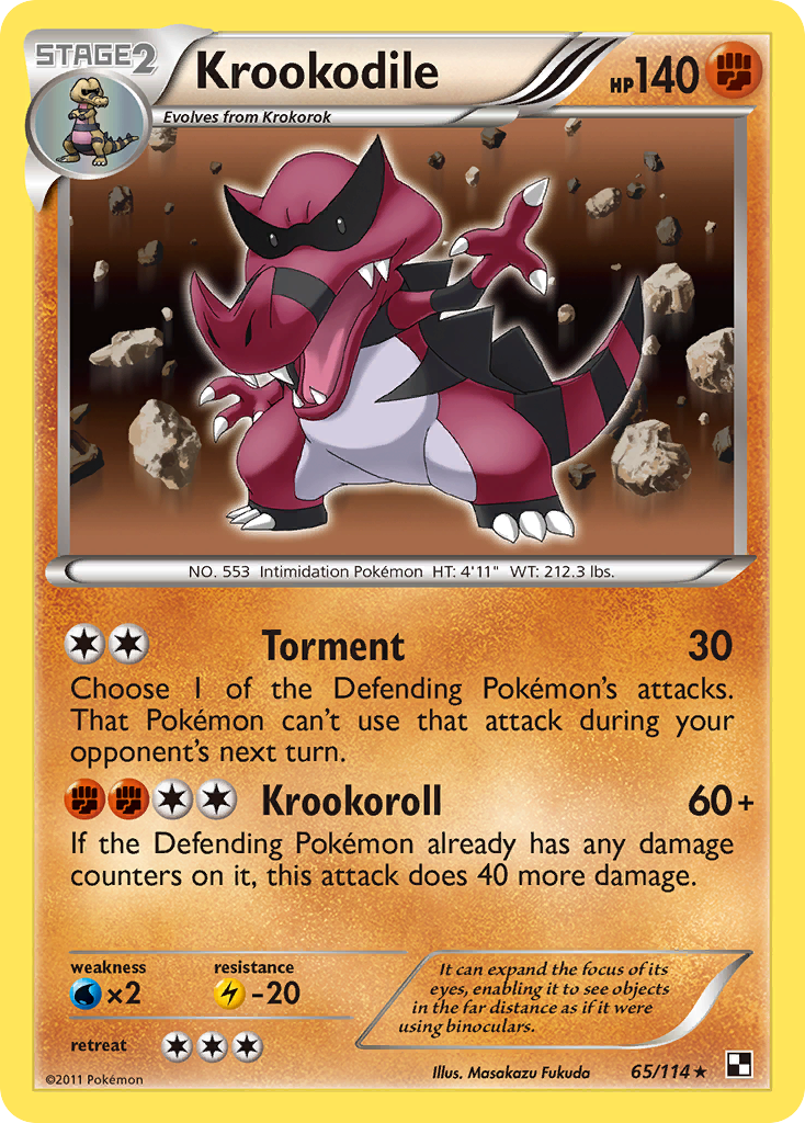 Krookodile (65/114) [Noir & Blanc : Set de base]