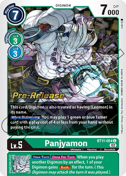 Panjyamon [BT11-054] [Promociones de Pre-Lanzamiento de Fase Dimensional]