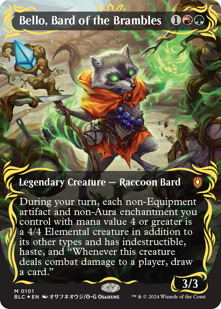 Bello, barde des ronciers (Sans bordure) (Feuilleté magnifié) [Commander Bloomburrow]