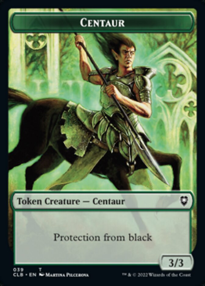 Horror // Centauro Ficha de dos caras [Commander Legends: Battle for Baldur's Gate Tokens]