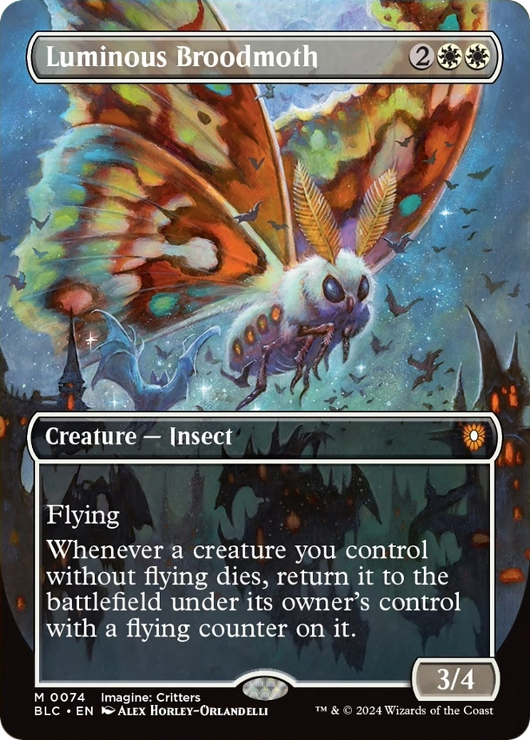 Broodmoth lumineuse (sans bordure) [Bloomburrow Commander]