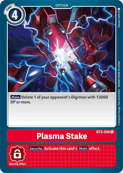 Plasma Stake [BT3-098] [Booster Especial de Lanzamiento Ver.1.5]