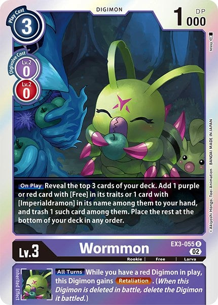 Wormmon [EX3-055] [Cartas del paquete de revisión]