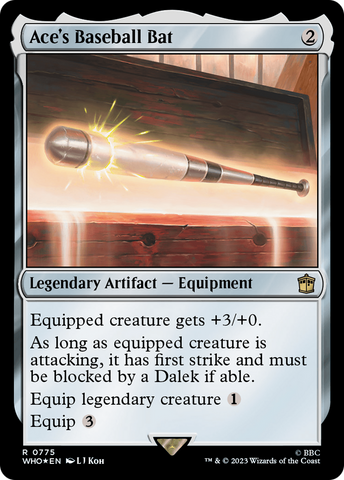 Batte de baseball d'Ace (Feuilletée avec poussée d'adrénaline) [Doctor Who]