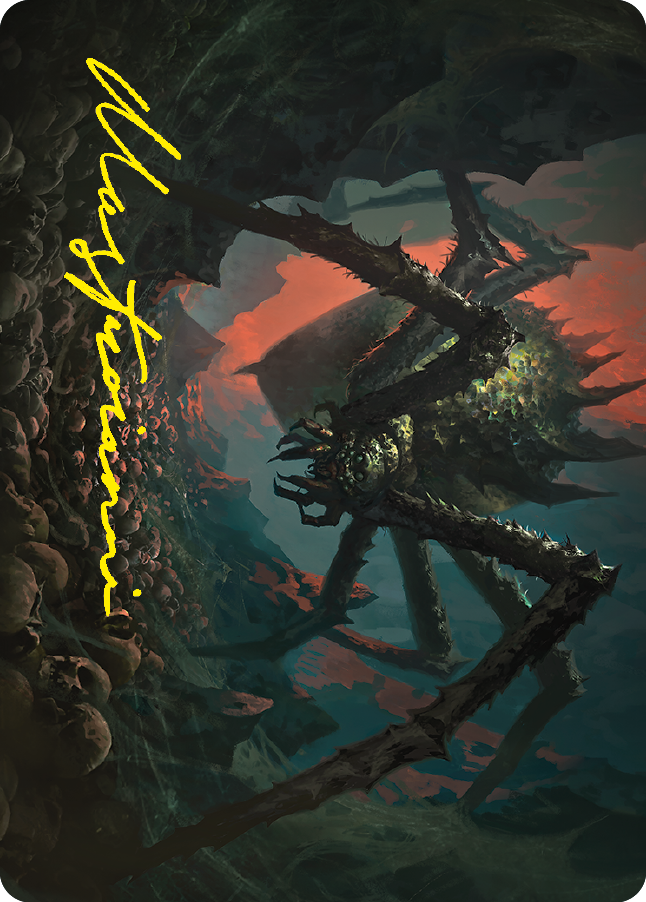 Shelob, enfant d'Ungoliant Art Card (signature dorée) [Le Seigneur des Anneaux : Contes de la Terre du Milieu - Série d'illustrations]